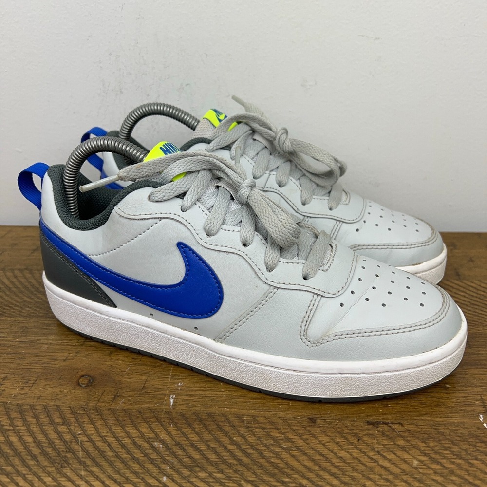 Nike Court‎ Borough Low 2 Shoes GS 6Y Womens 7.5 Grey Fog Game Royal BQ5448-012